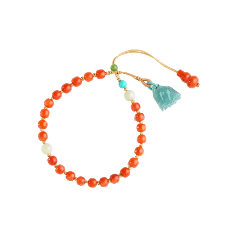 Clear Snow Southern Red Agate Bracelets Unisex-0