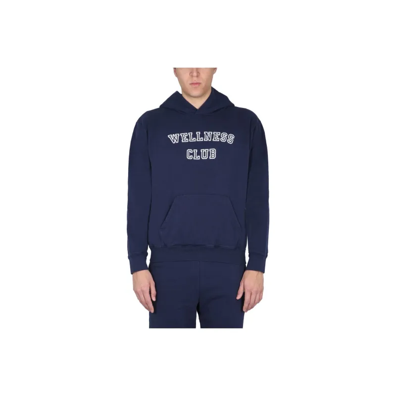 SPORTY & RICH Slogan Printed Long Sleeved Hoodie-0