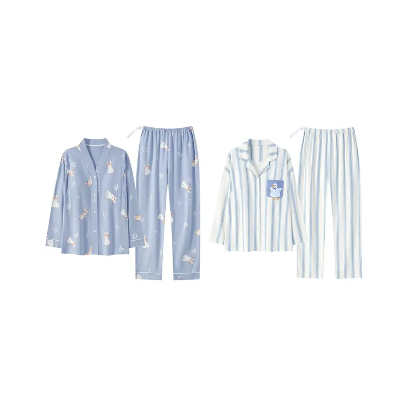 Herbal Primer Pajama Set Women's Combo Set-36
