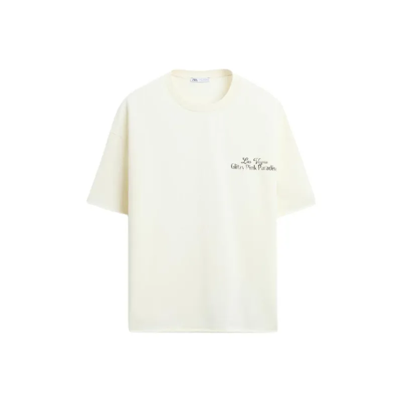 ZARA T Shirts Men White-0
