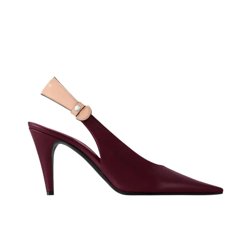 LOUIS VUITTON Legacy Slim Heel High Heels 9cm Women's Red-1