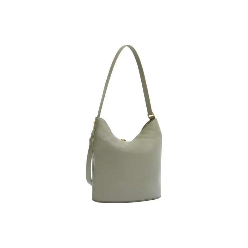 Furla Calfskin Bucket Bag, Handbag, Shoulder Bag Trumpets Women's Green-1
