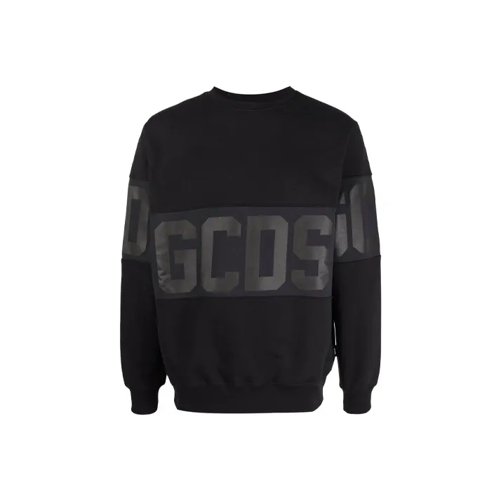 GCDS Logo Printed Panelled Sweatshirt-0