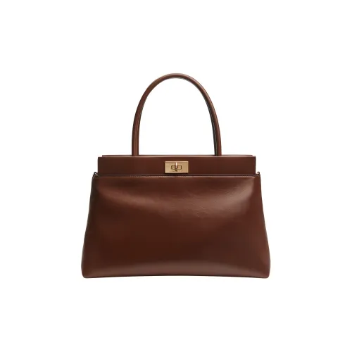 CHARLES&KEITH PU Shoulder Bag, Crossbody Bag, Handbag Tubas Women's Black/Dark Brown