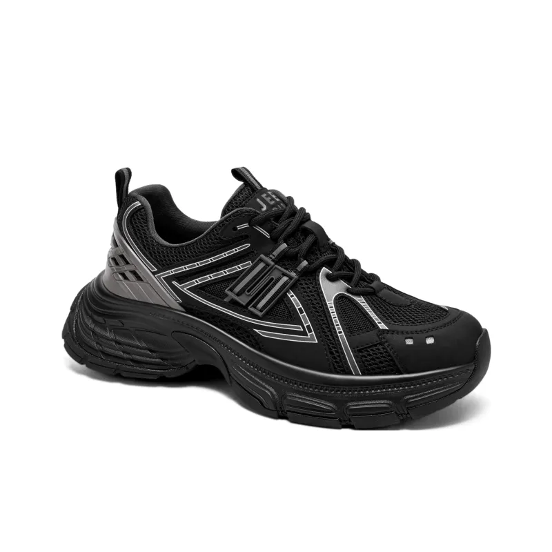 JEEP SPIRIT Chunky Sneakers Men Low Top Graphite Black-3