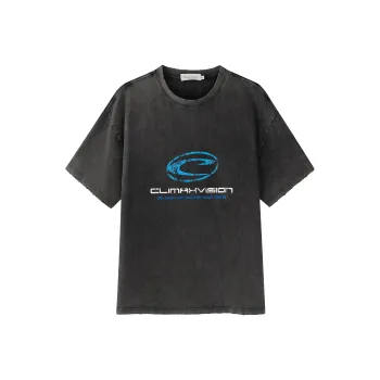 CLIMAX VISION T Shirt Unisex Washed Black