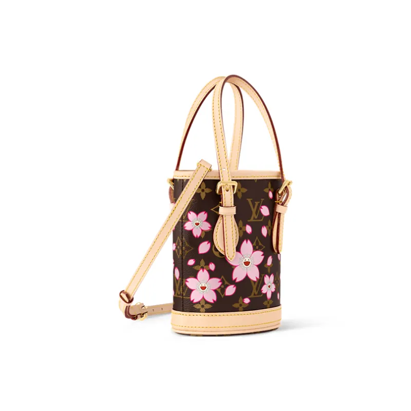 LOUIS VUITTON X Takashi Murakami Nano Bucket Sakura Brown-1