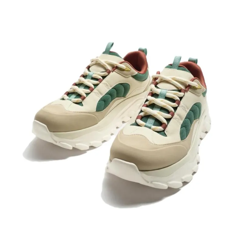 ZARA Low Top Casual Shoes Men's Beige Green-2