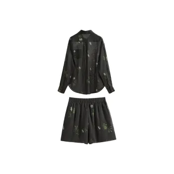 Cypress House Shirt Matching Set Women's Black