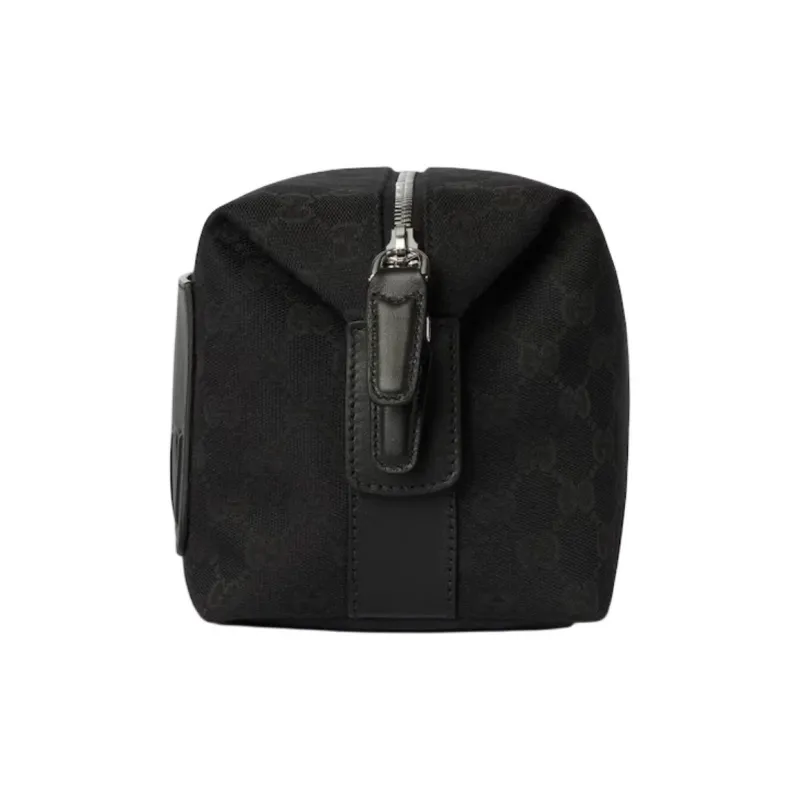 GUCCI Canvas Toiletry Bag Unisex Black-2