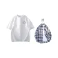 2 Pack (White Short-Sleeved+Black Shirt)