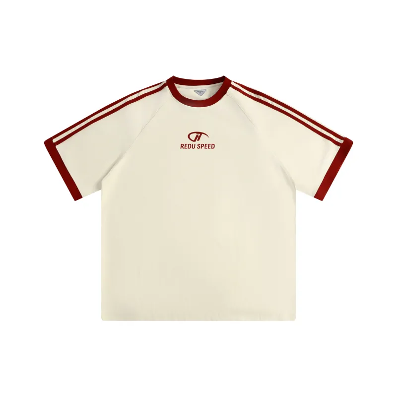 REDU T-Shirt Unisex White & Black Stripes-16