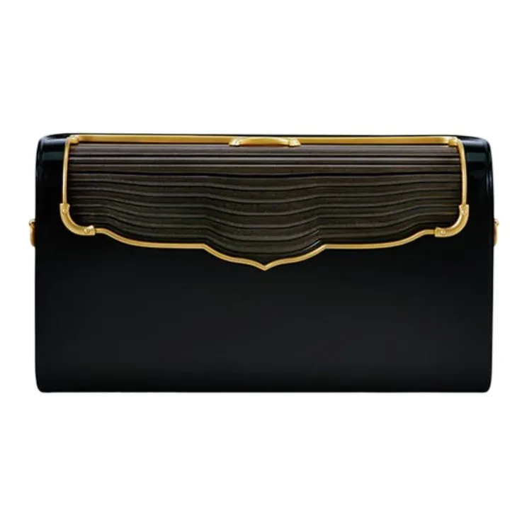 DUANMULIANGJIN Teak Evening Bag, Crossbody Bag, Shoulder Bag Women's Frosty Black-1