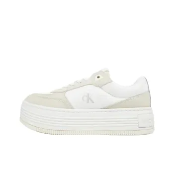 CKJ CALVIN KLEIN JEANS Low Top Skateboard Shoes Women's Beige