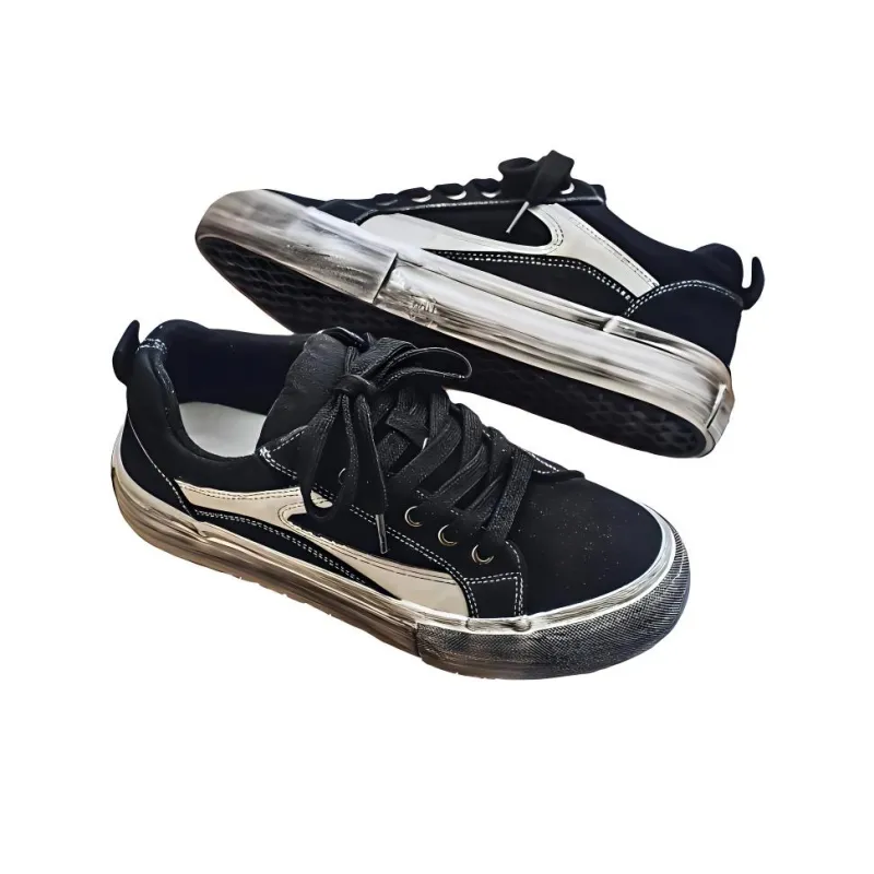AMICNIEGD Abrasion Resistant Breathable Low Top Canvas Shoes Men's-1