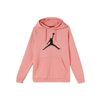 Jordan Men's Large Logo Print Pullover Hoodie 'Quartz Pink'