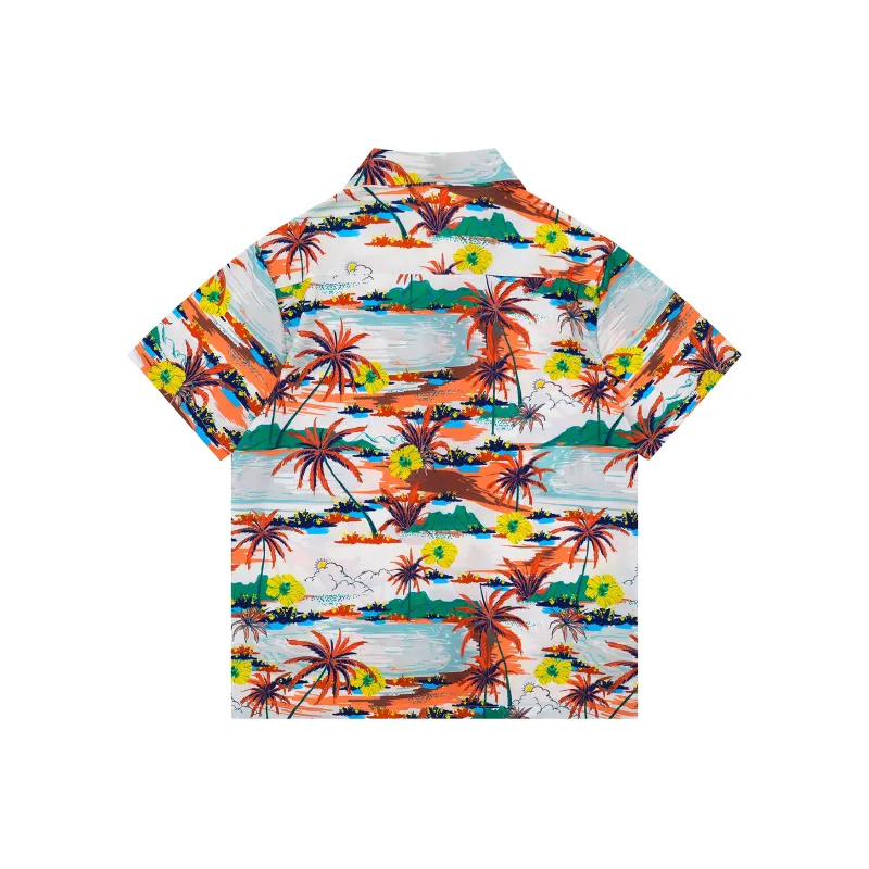 Yiwen Shirt Unisex Green Purple Coconut Forest-1