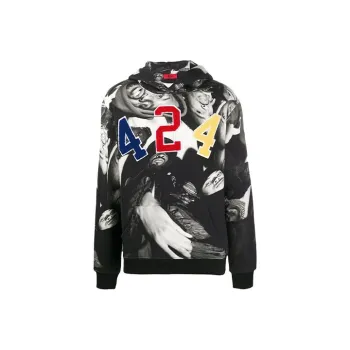 424 Wu Tang Fuzzy Logo Hoodie