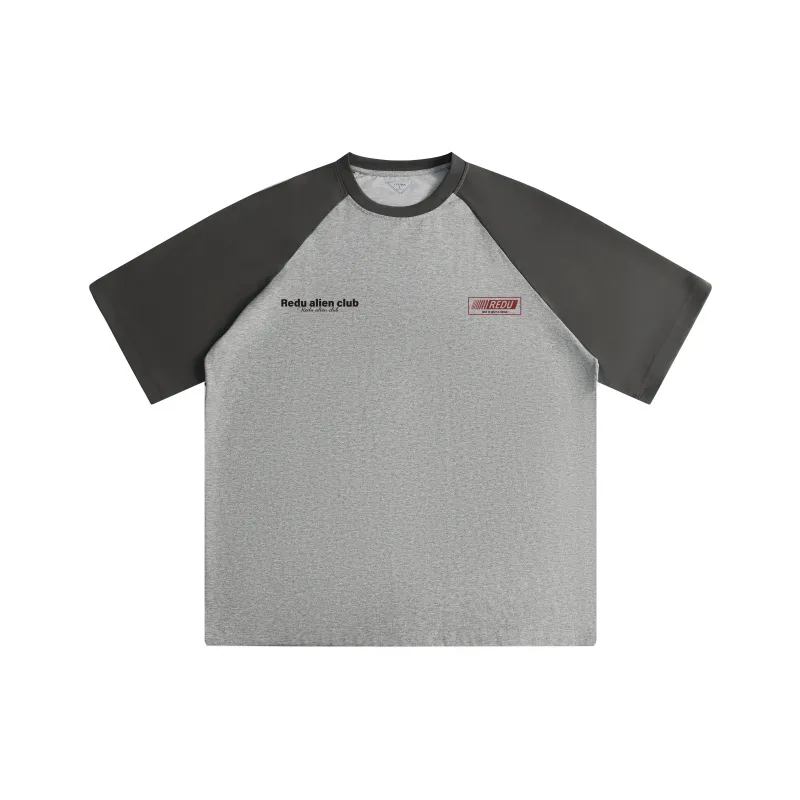 REDU T-Shirt Unisex White & Navy Blue Sleeves-2