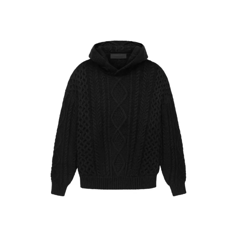 Fear Of God Essentials Cable Knit Hoodie-0