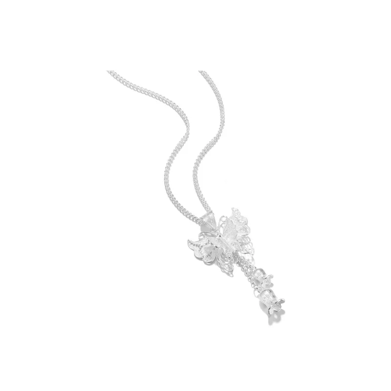 Clect 999 Fine Silver Sterling Silver Necklaces Women's-2