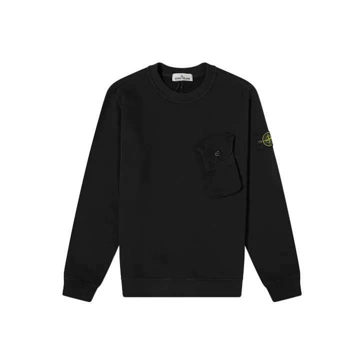 STONE ISLAND Sweatshirts Men Black-0