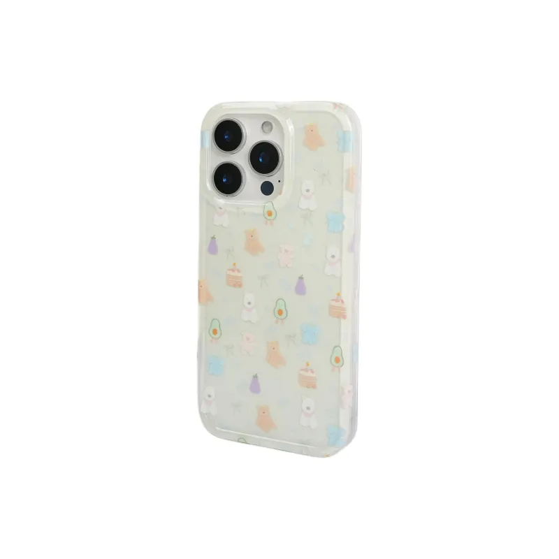 Wei Xin Acrylic Material Full Screen Eggplant Bear Phone Cases Compatible With IPhone 16/15 Pro Max/Apple 13/14 Pro/Max-6