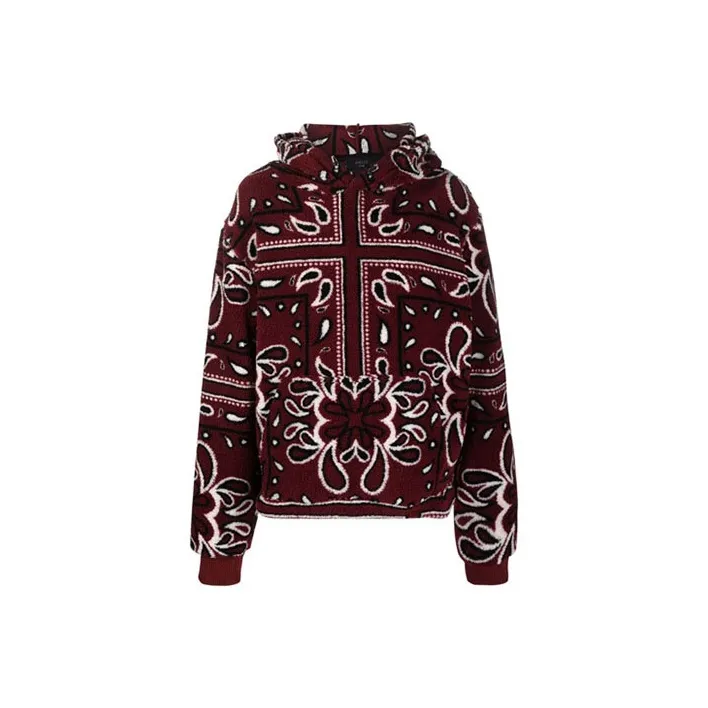 AMIRI Printed Bandana Polar Fleece Hoodie-0