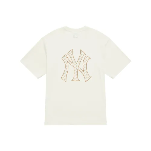MLB Monogram NEW YORK YANKEES SS25 T Shirt Unisex Cream