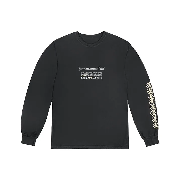Travis Scott Cactus Jack For Fragment Logo L/S T-shirt-0