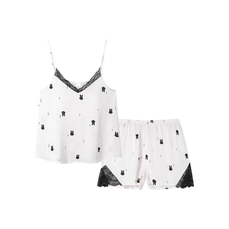 XIAFENYAN Pajama Set Women's Beige-0