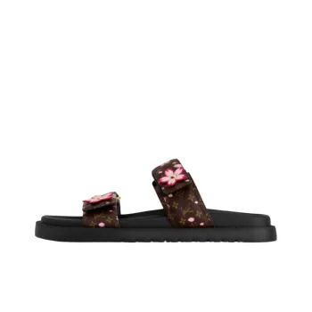Takashi Murakami x LOUIS VUITTON Sunset Slide Slippers Women's Brown