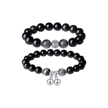 ZUIWENGLANGYASHANWENCHUANG Obsidian Bracelets Unisex
