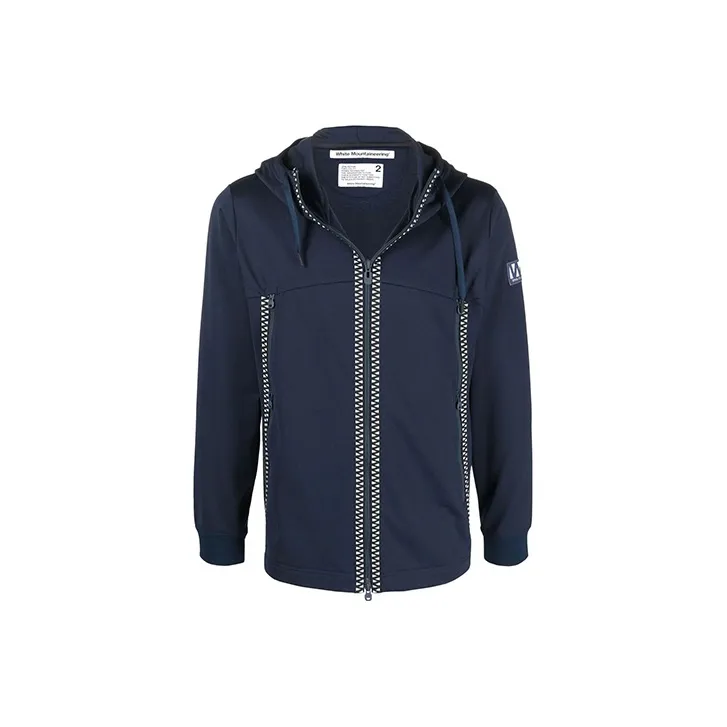 White Mountaineering Logo-patch Zip-up Hoodie-0