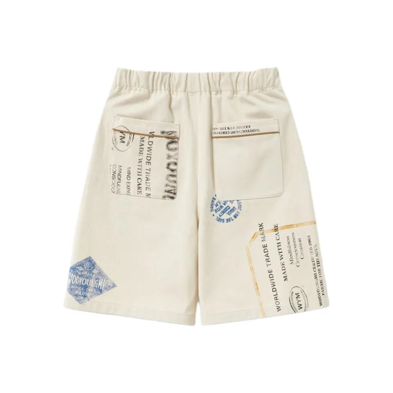 WOOYOUNGMI Graphic print Cotton Shorts-1