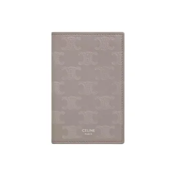 CELINE Triomphe Calfskin Card Holder Men's Smoke Gray