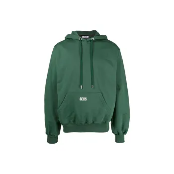 GCDS Logo Patch Drawstring Hoodie