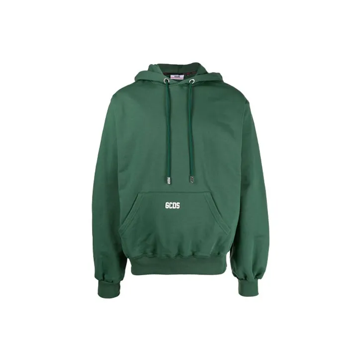 GCDS Logo Patch Drawstring Hoodie-0