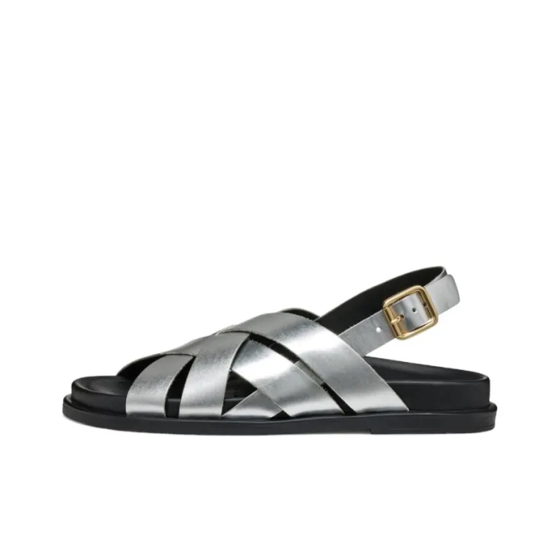 GEOX One Strap Sandals Women's Silver-0