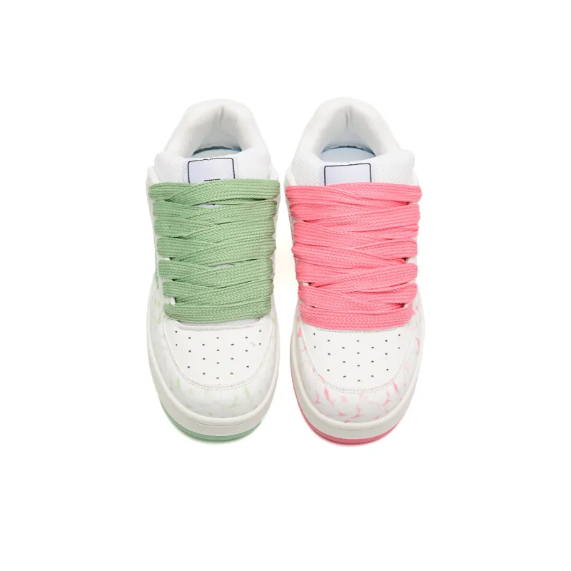 Circle Small Coverage Slip Resistant, Abrasion Resistant, Height Increasing Low Top Skateboard Shoes Unisex-41