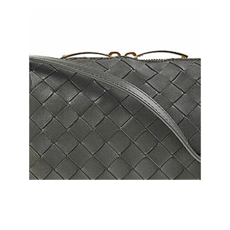 Bottega Veneta Intrecciato Sheepskin Shoulder Bag Regular Unisex Dark Gray-4