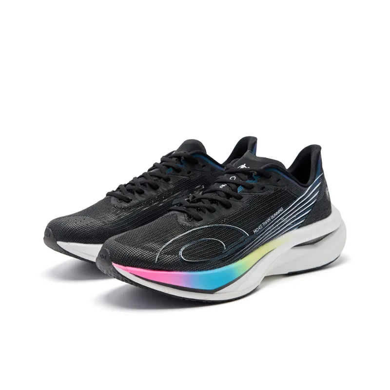 QIAODAN Swift 3PRO Cushioned Slip Resistant Abrasion Resistant Low Top Casual Training Running Shoes Men's Black White-2