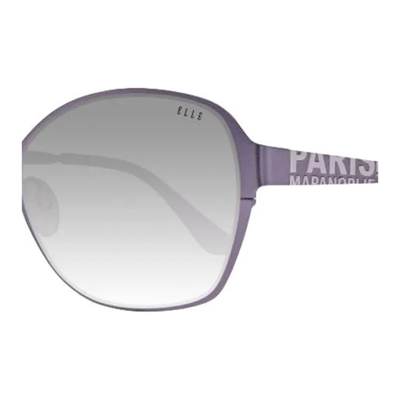 ELLE Irregular Shape Sunglasses Women's Purple-2