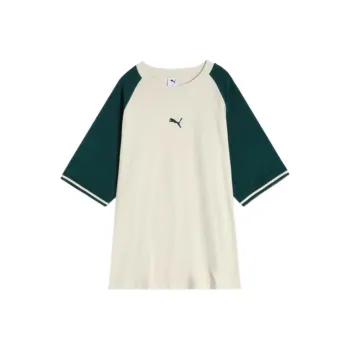 PUMA WARDROBE ESS OVERSIZED LOGO TEE T Shirt Unisex Green