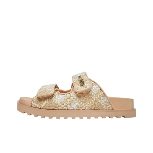 GUESS Abrasion Resistant Slide Slippers Women's Beige