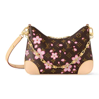 LOUIS VUITTON Takashi Murakami Collaboration Boulogne Leather Croissant Bag Handbag, Shoulder Bag Women's Brown