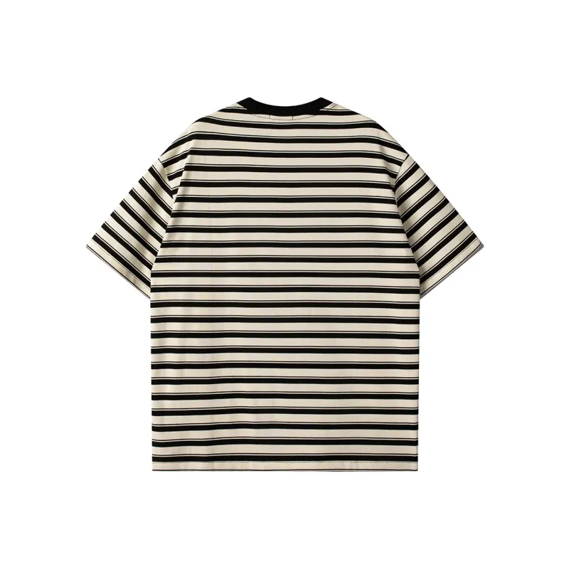 WILLIAM FOX&SONS T Shirt Unisex Black Stripes Pattern-1