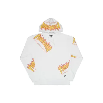 Thrasher Hooded Loose Fit Regular Sweatshirt Japan Version Unisex White