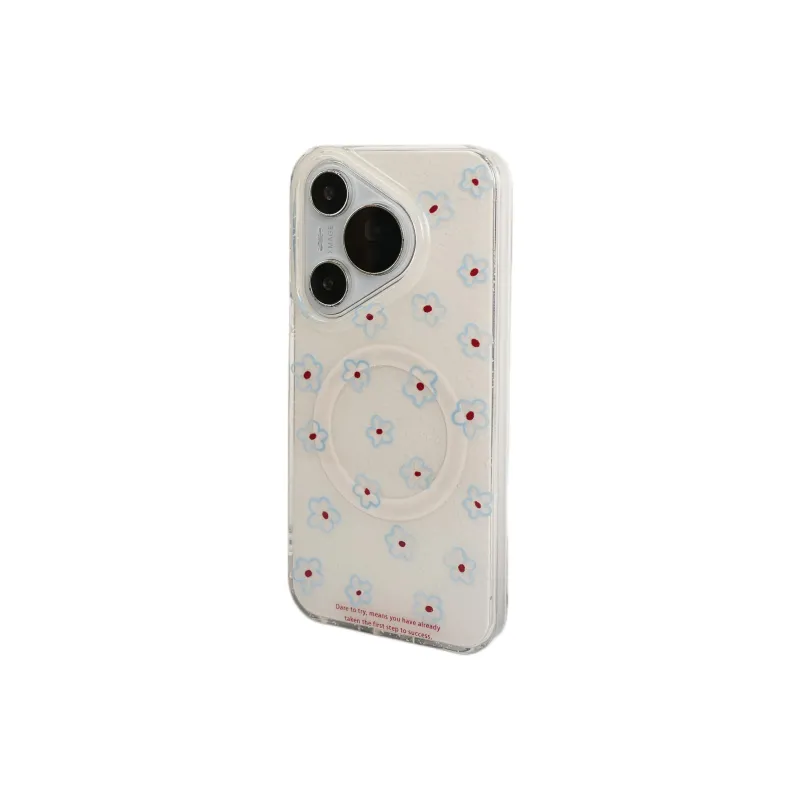 Wei Xin Acrylic Material Full Screen Blue Line Floral Phone Cases Compatible With Huawei Mate 70/60 Pro/Pura 70/70 Pro+-2