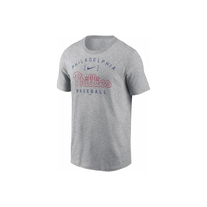 Nike x MLB Philadelphia Phillies Home Team Athletic Arch T-Shirt Men's Charcoal Stone Rosewood-0